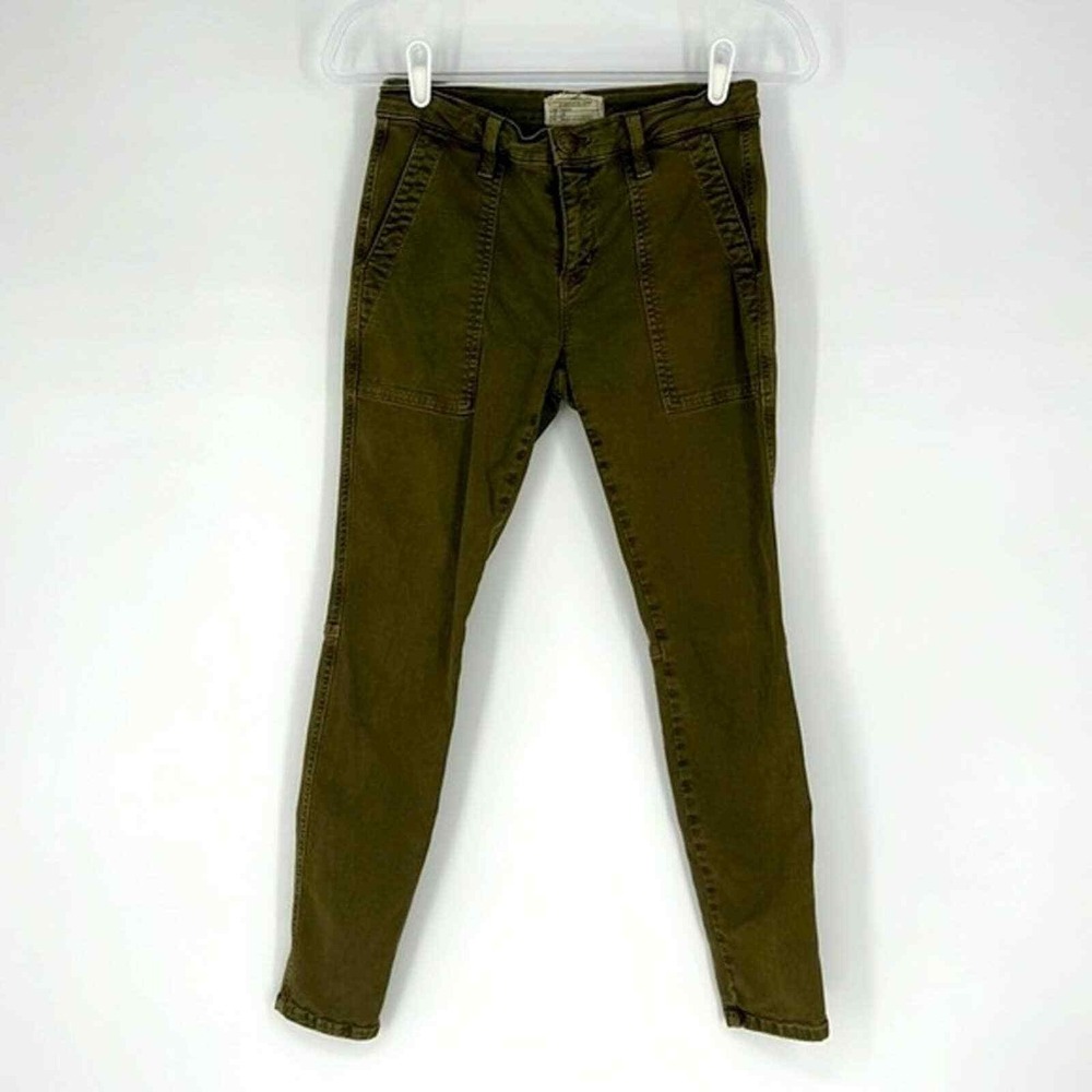 Current/Elliott Skinny Cargo Pants Army Green Size‎ 27 Made in USA